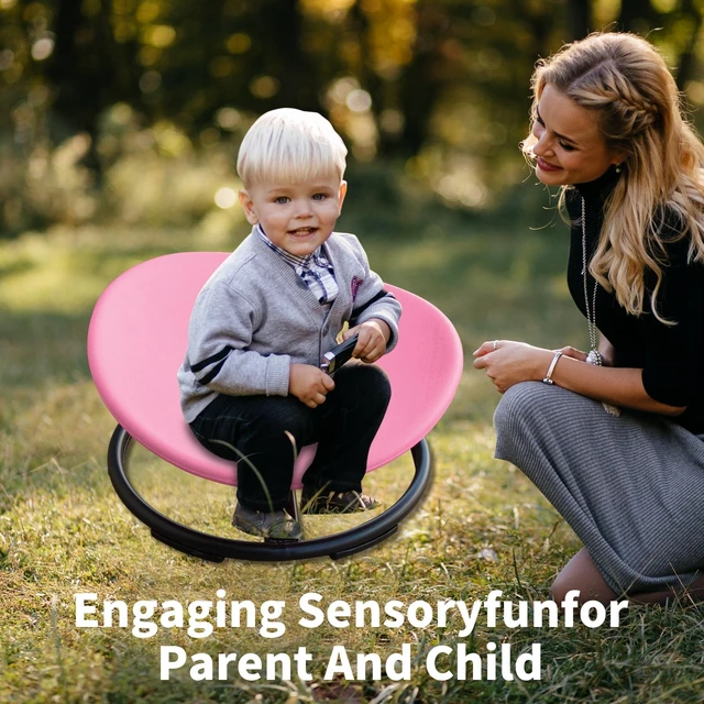 Alt view image 7 of 7 - Sensory Spinning Chair for Autistic Kids, Swivel Chair Sensory Toys Gifts for Toddlers with Sit and Spin Toys Training