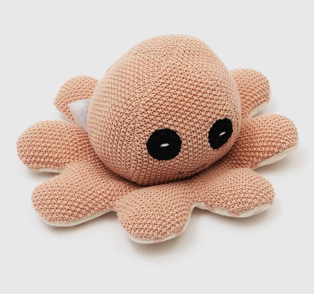 Main image of Handmade Small Octopus Toy, Peach Color Pattern, Peach, Cotton, Soft Play