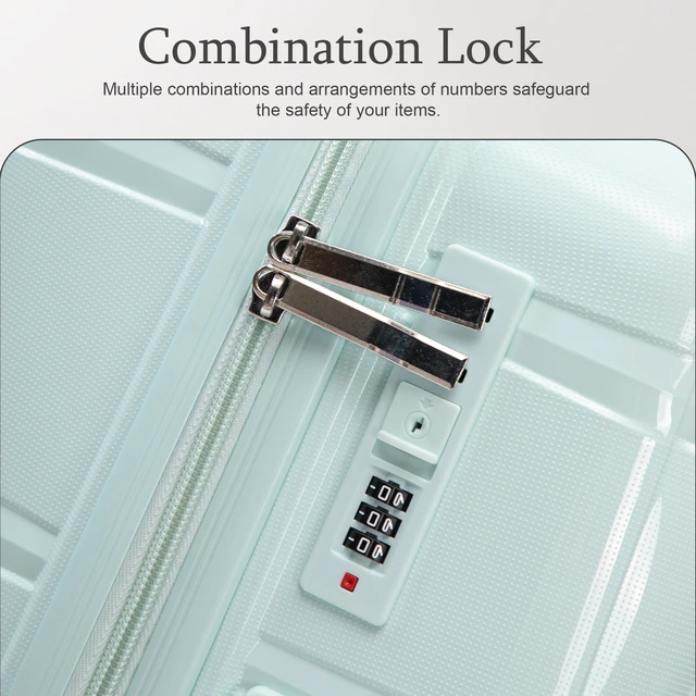 Alt view image 7 of 7 - 28 Inch Large Capacity Suitcase with Side Hook and Handle, Iron Telescopic Pull Rod Spinner Wheels and Combination Lock