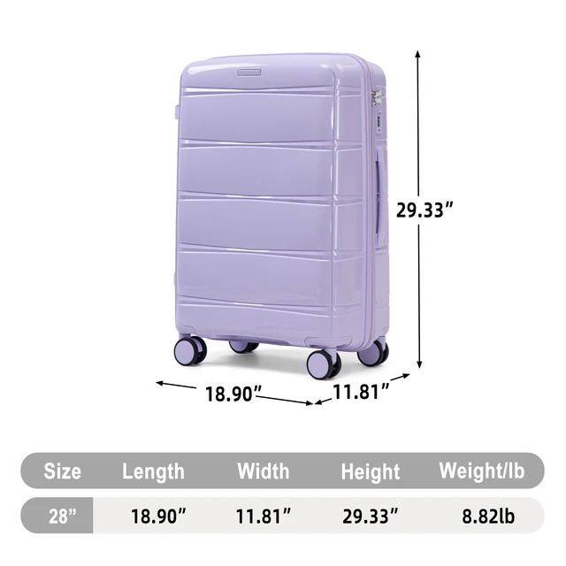 Alt view image 2 of 7 - 28 Inch Large Capacity Suitcase with Side Hook and Handle, Iron Telescopic Pull Rod Spinner Wheels and Combination Lock