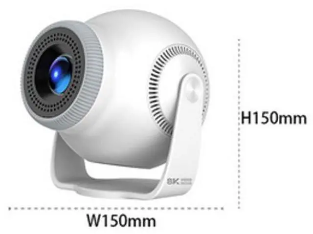 Alt view image 3 of 7 - Mini Projector, Projector, Mini Projector 1080P Full HD, 480 ANSI Lumens, Android 14 System, 8K Decoding, WiFi 6 Bluetooth 5.4, Automatic Keystone Correction, 180° Rotation, Projector 4K Home Cinema