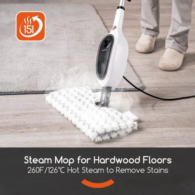 Alt view image 2 of 7 - Steam Mops for Floor Cleaning, Unique Double-Sided Flip Design, 15 Seconds Fast Heating 10-in-1 Steam Cleaner for Kitchen, Living Room Wood Floor Tile Cleaning