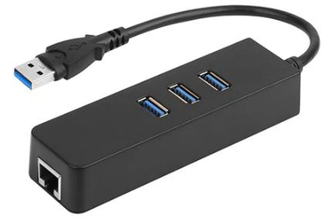 Main image of 3 Ports USB 3.0 Hub Gigabit Ethernet Adapter 10/100/1000 Mbps Converter LAN RJ45 Wired USB Network Adapter