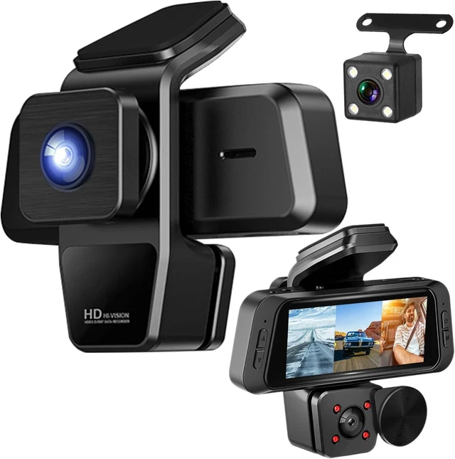 Main image of 1080P FHD 3 Channel WiFi Dash Cam 170° Wide Angle Triple Car Camera With IR Night G-Sensor Motion Detection Loop Recording App Control Support 128G