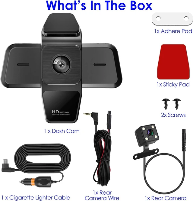 Alt view image 2 of 7 - 1080P FHD 3 Channel WiFi Dash Cam 170° Wide Angle Triple Car Camera With IR Night G-Sensor Motion Detection Loop Recording App Control Support 128G