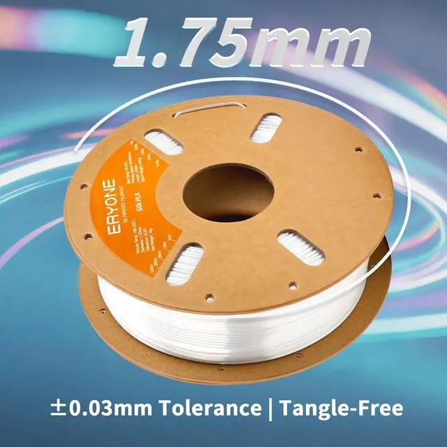 Alt view image 5 of 6 - Silk PLA Filament for 3D Printer 1.75mm +/- 0.03mm, Shiny Filament 1kg (2.1lbs)/Spool, Silk White
