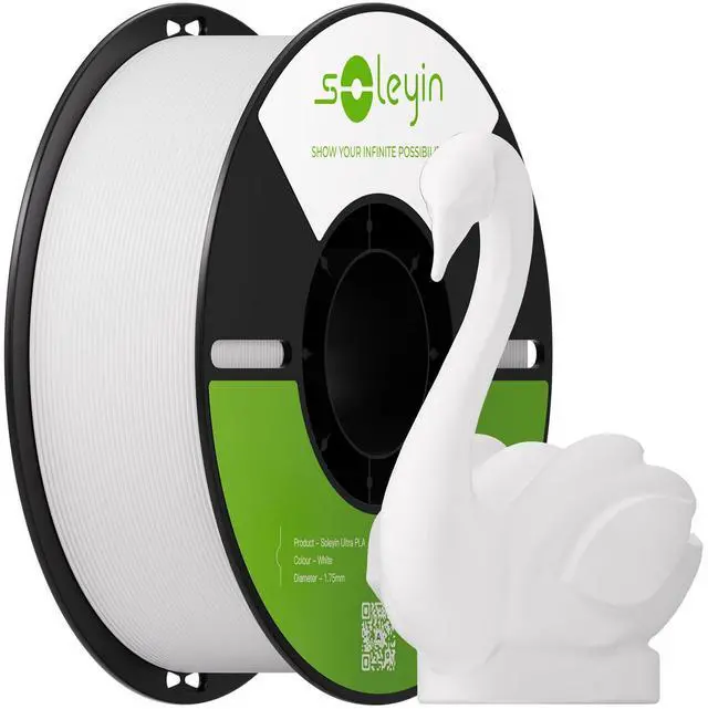Main image of PLA Filament 1.75mm, Neatly Wound 3D Printer Filament 1kg Spool (2.2lbs), High-Speed Printing, Dimensional Accuracy ±0.02mm, Strong Toughness No Warping, Fit Most FDM 3D Printers,White