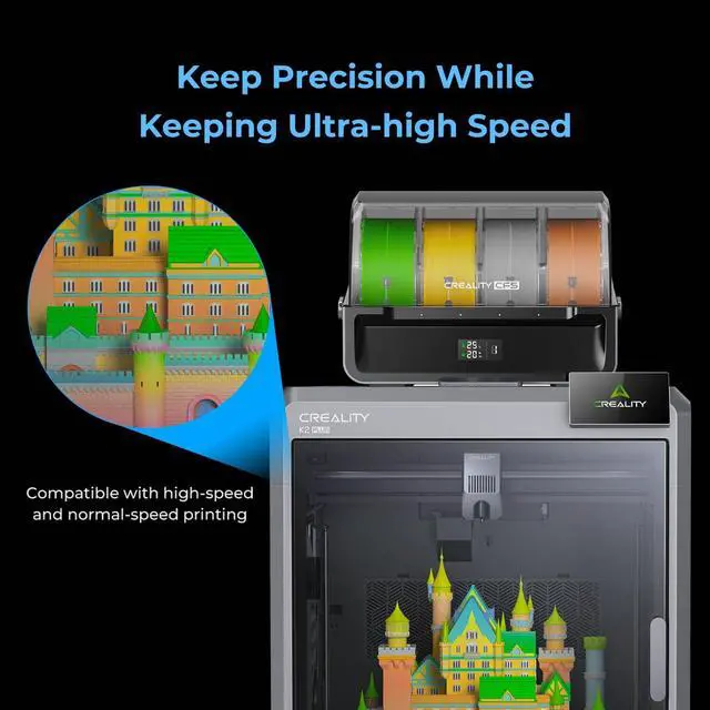 Alt view image 4 of 7 - Hyper PLA Filament 1.75mm, RFID 3D Printer Filament for High-Speed Printing up to 600mm/s, ±0.03mm Accuracy, 1KG/Spool (2.2lbs), 3D Printing Filament for Most 3D Printers (Black)