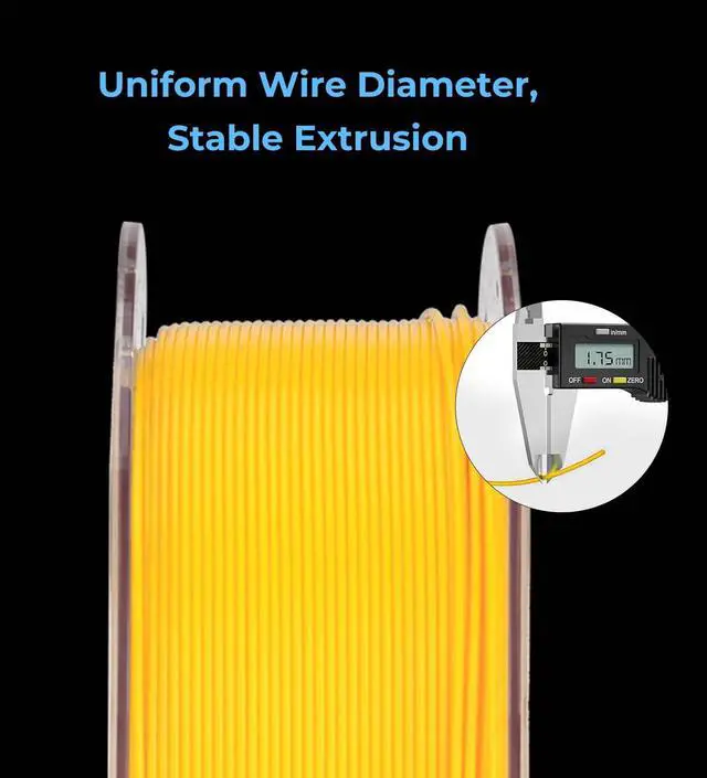Alt view image 6 of 7 - Hyper PLA Filament 1.75mm, RFID 3D Printer Filament for High-Speed Printing up to 600mm/s, ±0.03mm Accuracy, 1KG/Spool (2.2lbs), 3D Printing Filament for Most 3D Printers (Black)