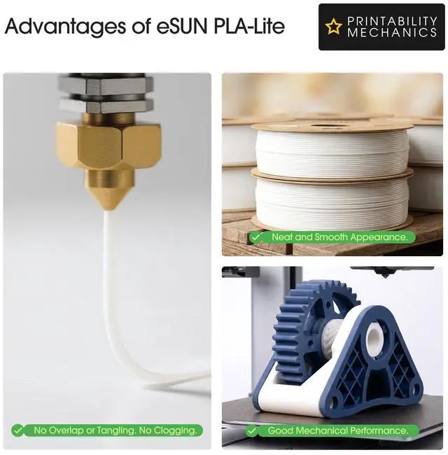 Alt view image 4 of 7 - PLA Filament 1.75mm, High Toughness 3D Printer Filament Upgraded PLA Filament, Dimensional Accuracy +/- 0.03mm, 1KG per Spool, 2 Spools 3D Printing Filament, Cold White