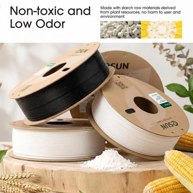 Alt view image 7 of 7 - PLA Filament 1.75mm, High Toughness 3D Printer Filament Upgraded PLA Filament, Dimensional Accuracy +/- 0.03mm, 1KG per Spool, 2 Spools 3D Printing Filament, Cold White