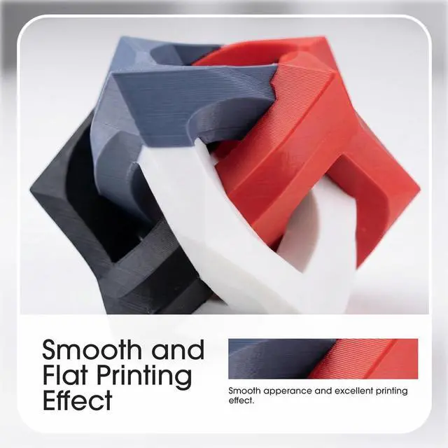 Alt view image 5 of 7 - PLA Filament 1.75mm, High Toughness 3D Printer Filament Upgraded PLA Filament, Dimensional Accuracy +/- 0.03mm, 1KG per Spool, 2 Spools 3D Printing Filament, Cold White