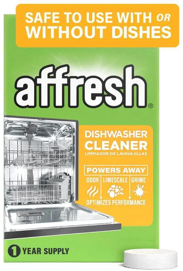 Main image of Dishwasher Cleaner, Helps Power Away Odor Causing Residues & Grime Inside Pump, Tub & Hoses, 12 Tablets, 12 Month Supply
