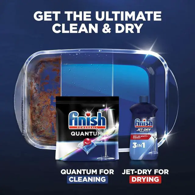 Alt view image 4 of 4 - Quantum with Activblu Technology - 50ct - Dishwasher Detergent - Powerball - Ultimate Clean and Shine - Dishwashing Tablets - Dish Tabs-(Packaging May Vary)