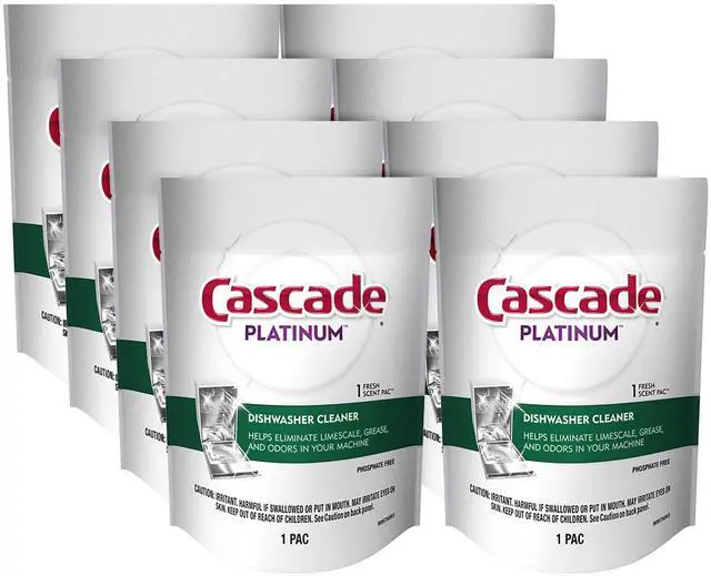 Main image of Platinum Dishwasher Cleaner Pods Fresh Scent, 1 Count (8 Pack)
