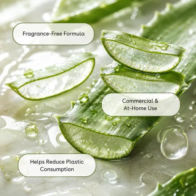 Alt view image 6 of 7 - Botanicals Plant-Based Liquid Dish Soap, Concentrated Formula with Max Grease Cleaning Power, Cruelty-Free, Fragrance-Free, 1 Gallon Refill (128 Fl. Oz.), Clear