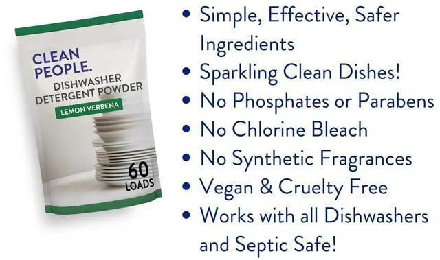 Alt view image 2 of 5 - Dishwasher Detergent Powder | Cuts Grease and Rinses Sparkling Clean | Residue-Free (30 Ounce, Lemon Verbena)