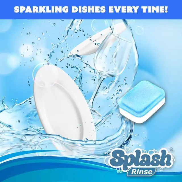 Alt view image 6 of 6 - Splash Rinse Dishwasher Cleaner Tablets - Deep Cleaning For All Dishwasher Machine Models