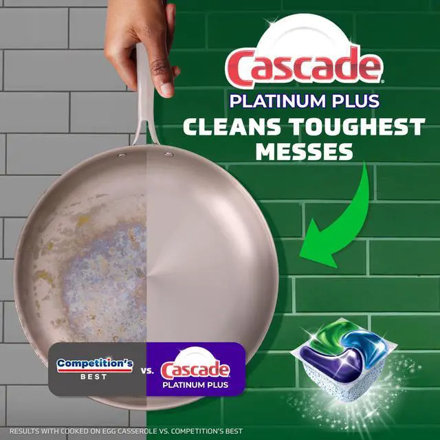 Alt view image 6 of 7 - Platinum Plus Dishwasher Pods, Dishwasher Detergent, Dishwasher Soap, Dish Tabs, Dishwashing Tablets, Dish Detergent, Lemon, Actionpacs, 21 Count