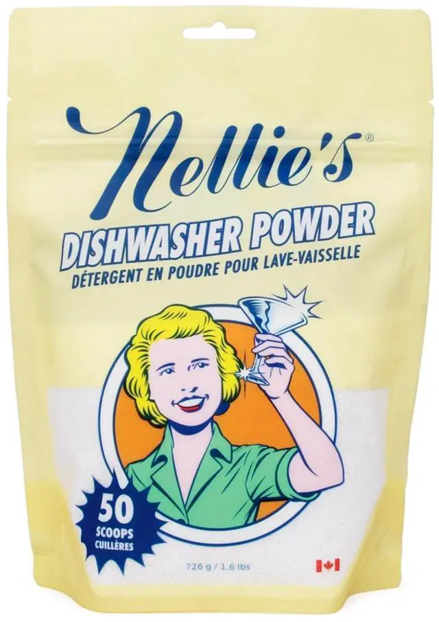Main image of Dishwasher Powder - 50 Load - Plant-Based Dishwasher Detergent - Septic Safe, Fragrance-Free - Easily Penetrates Grease & Food Particles - Phosphate-Free - (Made in Canada)