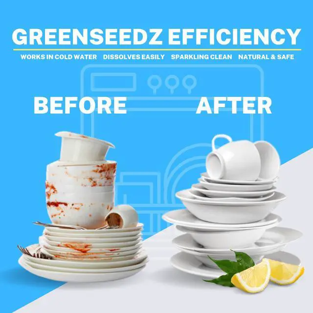 Alt view image 6 of 6 - Dishwasher Detergent Pods Free & Clear, Unscented, Eco Friendly, Cuts Grease, 64 Count, Powerful Formula for Sparkling Clean Dishes, Automatic Dishwasher Safe