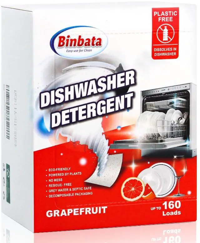 Main image of Eco Dishwasher Detergent Sheets, Plastic Free Dishwashing Soap