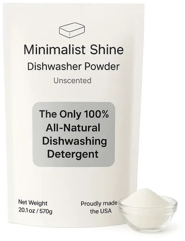 Main image of Dishwasher Detergent, 60 Loads, 100% Plastic-Free Dishwashing Soap, Eco-Friendly, All Natural Sustainable Dishwasher Powder, Cuts Grease and Grime, Non-Toxic and Unscented