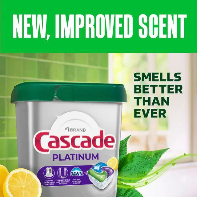 Alt view image 7 of 7 - Platinum Dishwasher Pods, Dishwasher Detergent, Dish Detergent Soap, Lemon, 40 Count