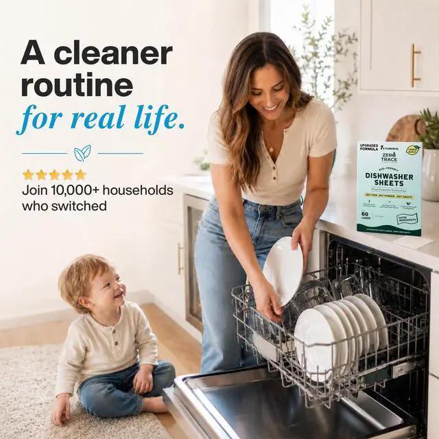 Alt view image 6 of 7 - Dishwasher Detergent Eco-Friendly Sheets for Dish Washing - Plant Powered Technology - Lemon Scent - 60 Loads