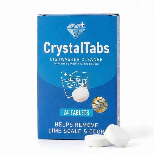 Main image of Dishwasher Cleaner Tablets Deep Clean Descaler Fragrance-Free Removes Lime Scale, Hard Water & Odor 24 Count Year Supply