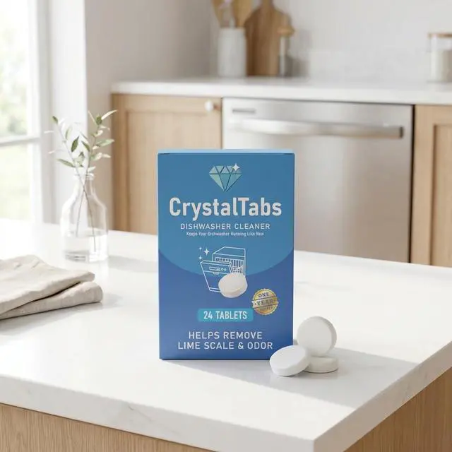Alt view image 7 of 7 - Dishwasher Cleaner Tablets Deep Clean Descaler Fragrance-Free Removes Lime Scale, Hard Water & Odor 24 Count Year Supply