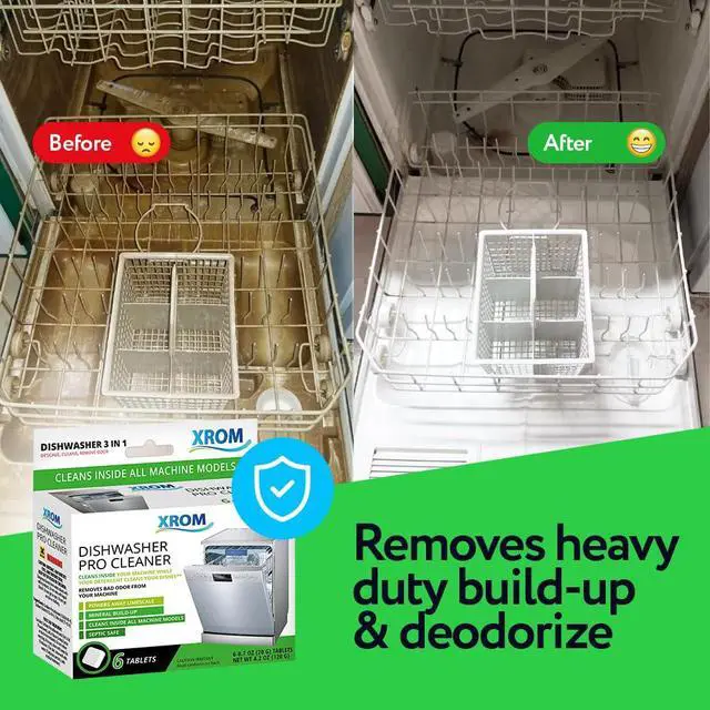 Alt view image 3 of 7 - Dishwasher Cleaner Tablets, Plant Based, Deep Clean and Descaler, Removes Odors & Hard Water Stains, 6 Treatments.