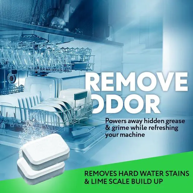 Alt view image 5 of 7 - Dishwasher Cleaner Tablets, Plant Based, Deep Clean and Descaler, Removes Odors & Hard Water Stains, 6 Treatments.