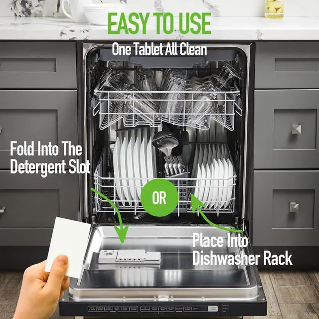 Alt view image 2 of 7 - Dishwasher Detergent Sheets, 100 Loads Eco Friendly Plastic-Free Dishwashing Soap Strips, Quick Dissolving Dishwasher Pods Alternative for Dishes and Cookware (Green Apple)
