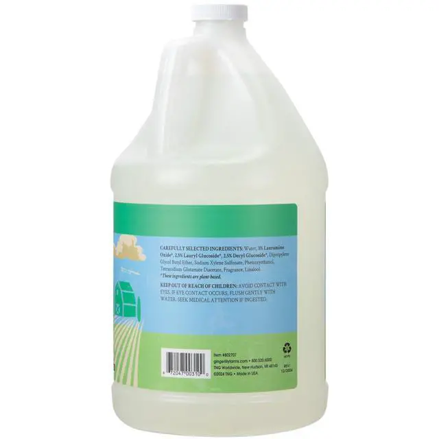 Alt view image 2 of 6 - Botanicals Plant-Based Foaming Spray Dish Soap, Concentrated Formula with Max Grease Cleaning Power, Cruelty-Free, Basil Scent, 1 Gallon Refill (128 Fl Oz)
