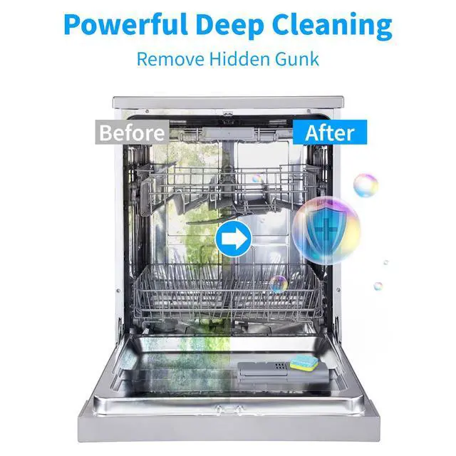 Alt view image 2 of 5 - Dishwasher Cleaner Tablets - 24 Pack Powerful Descaling and Refreshing Pods, Deep Cleaning for Dish Washer Machine, Heavy Duty for Sparkling Clean - Yearly Supply.