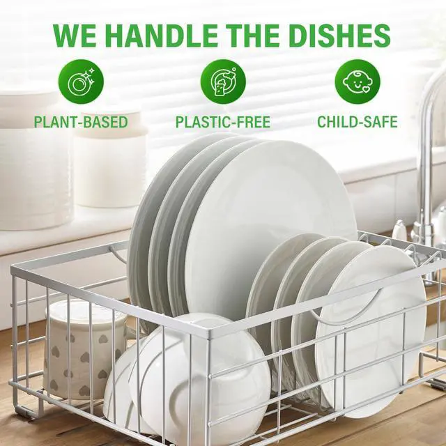 Alt view image 5 of 7 - Dishwasher Detergent Tablets 100% Plastic-Free Pure Natural Plant-Based Solid Dishwashing Detergent Tablet Removes Oil and Coffee Stains Fresh Lemon Fragrance Enhances Luster of Tableware 36 Pack