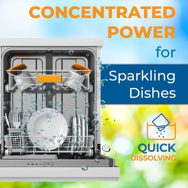 Alt view image 6 of 7 - Eco-Friendly Dishwasher Detergent Sheets - Natural Dishwashing Detergent - Plant Based Dishwasher Soap Sheets - Unscented & Plastic Free Travel Size 60 Loads with sustainable Packaging.