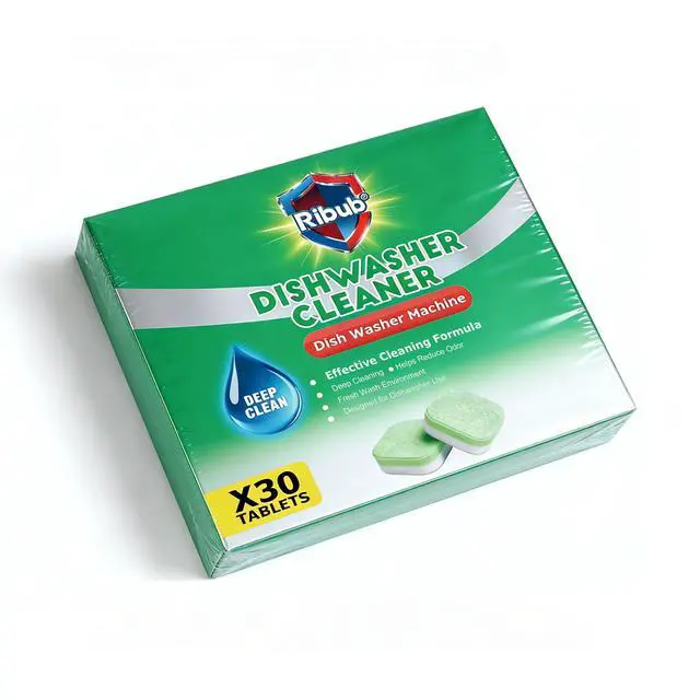 Alt view image 6 of 7 - Dishwasher Cleaner Tablets, 30 Pack, Helps Reduce Limescale, Grease & Odors, Supports Hard Water Buildup, for Dishwasher Spray Arms, Filters & Drains, Tea Tree Oil