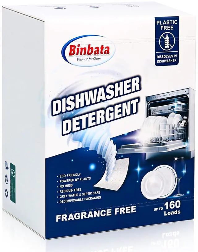Main image of Eco Dishwasher Detergent Sheets, Plastic Free Dishwashing Soap