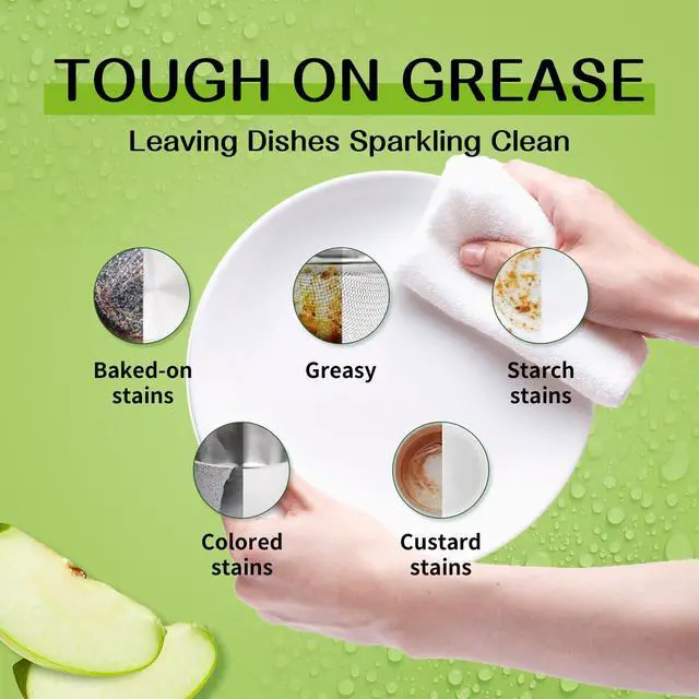 Alt view image 2 of 6 - Dishwasher Detergent Sheets 100 Loads Liquid-Free Dish Soap Cleaner Strips Eco-Friendly No Plastic Dishwasher Pods Detergent Use in Dishwasher or Sink Leaving Dishes Sparkling Clean (Apple)