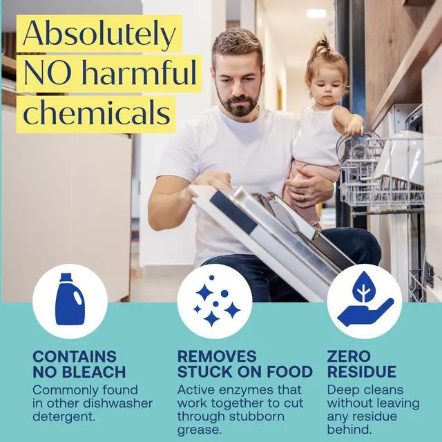 Alt view image 4 of 7 - Plastic-Free Dishwasher Detergent Tablets, Unscented, 40 Count