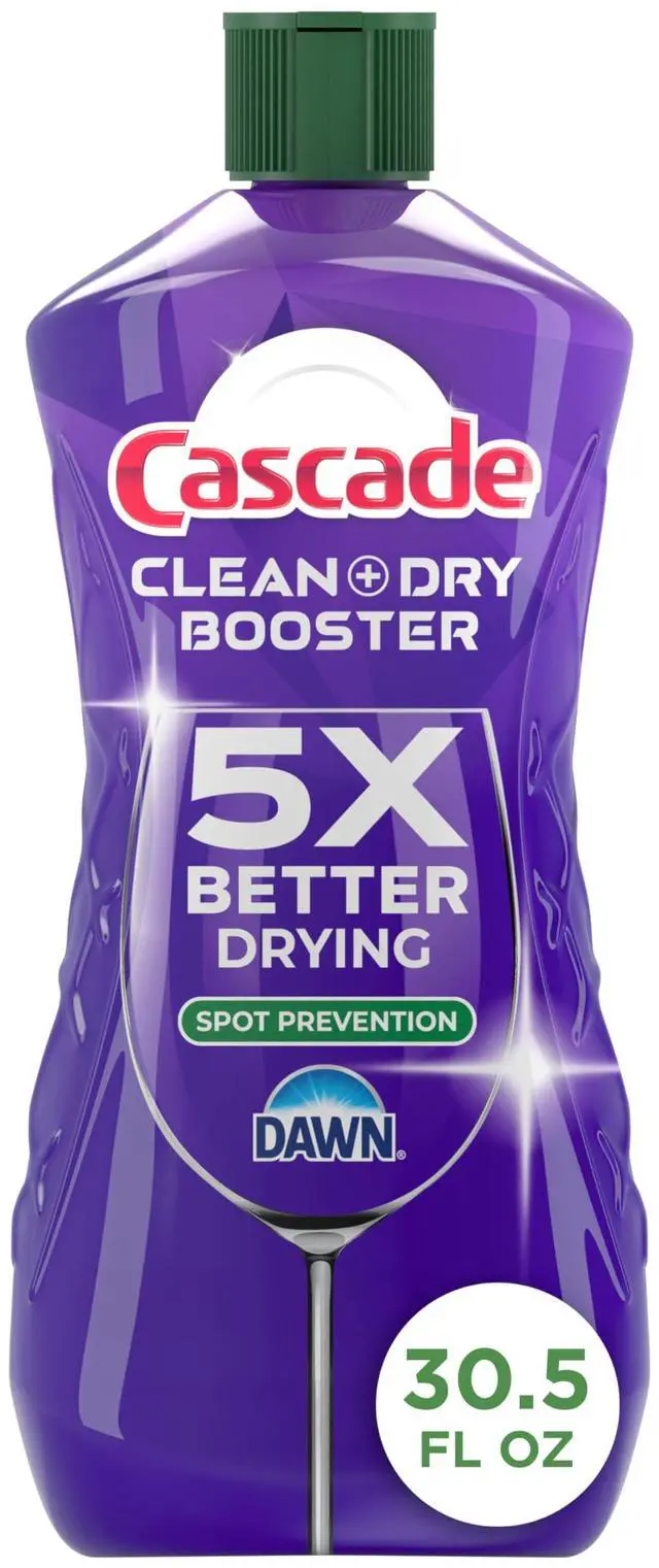 Main image of Rinse Aid Clean & Dry Booster Dishwasher Liquid, Gel & Detergent Pods for Sparkling Clean Dishes, Dishwasher Soap Tablets & Rinse Aid Dry Booster, 30.5oz