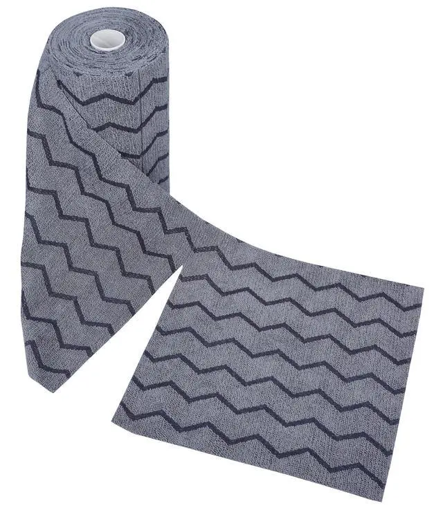 Alt view image 2 of 7 - Microfiber Cleaning Cloths Roll 50-Pack Reusable Paper Towels for Car Wash Supplies Ultra Absorbent Kitchen Dish Rags House Window Cleaning Cloths Lint Free Tear Away (Navy Blue Wave Pattern)