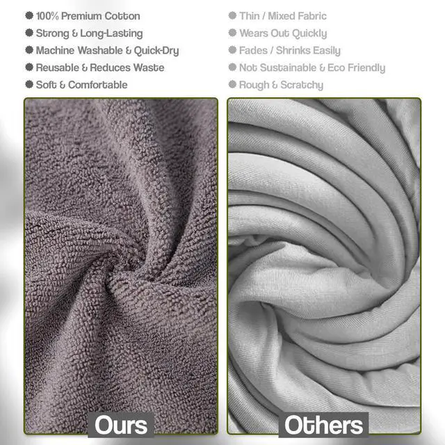 Alt view image 5 of 7 - Microfiber Cleaning Cloth 12 Pack, 12x12 Inch Lint Free Streak Free Towels, Ultra Absorbent Cleaning Rags for Cars, Auto Detailing, Kitchen & Windows (12, Grey)