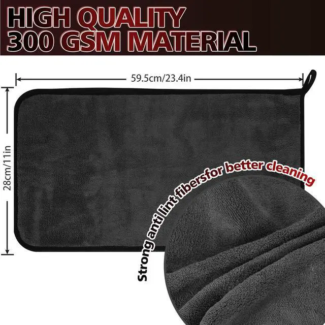 Alt view image 2 of 7 - 2 Pack Microfiber Cleaning Cloth, 23"x 11" Extra Large Microfiber Towels, Ultra Absorbent Car Washing Towels, Reusable Lint Free Streak Free Cleaning Rags for Car, Kitchen, and Window