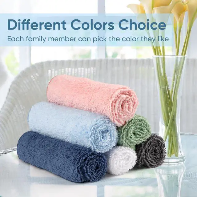 Alt view image 7 of 7 - Microfiber Washcloths 50 Pack, Highly Absorbent and Soft Face Towel, Multi-Purpose Wash Cloths for Bathroom, Hotel, Spa, Gym, and Kitchen, 12x12 Inch