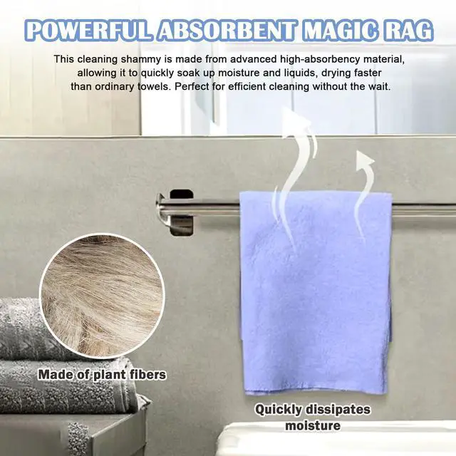 Alt view image 5 of 7 - Ultra-Absorbent Miracle Cleaning Shammy, Super Absorbent Cleaning Cloth Multi-Purpose Non-Woven Cleaning Towels for Home Kitchen Bathroom Car Pet Stains(8 Pack)