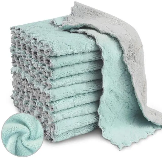 Main image of 20 Pack Kitchen Dish Cloths Absorbent Microfiber Cleaning Cloth