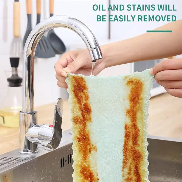 Alt view image 5 of 7 - 20 Pack Kitchen Dish Cloths Absorbent Microfiber Cleaning Cloth